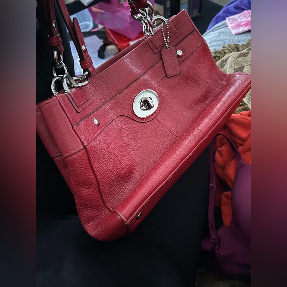 Coach Penelope red purse used but like new